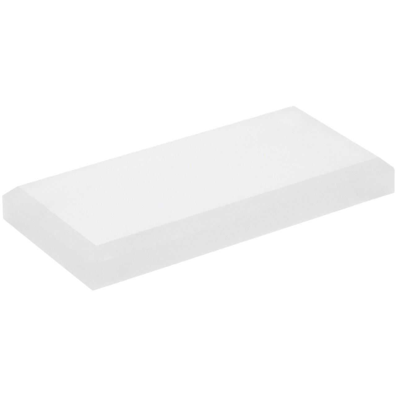 Plymor Frosted Acrylic Rectangular Beveled Display Base, 4" W x 2" D x 0.5" H